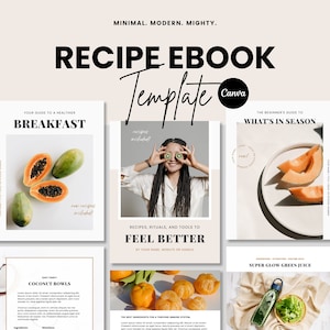 JOY | Canva eBook Cookbook Template for Nutritionists, Health Coaches, Food Bloggers for Designing eBooks, Cookbooks, and Recipe Books