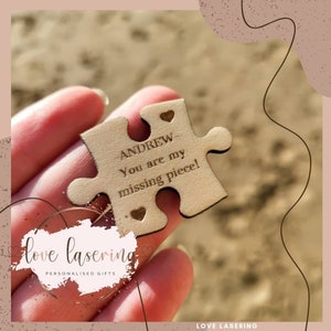 Valentijnscadeau, je bent mijn ontbrekende puzzelstukje, romantisch aandenken, je maakt me compleet, gepersonaliseerd Valentijnscadeau, portemonnee-tokenkaart