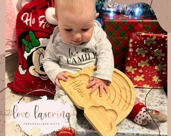 Personalised wooden children's plate, first plate, baby-led weaning, first birthday gift, baby boy car plate, bamboo bear plate, blw, blw uk