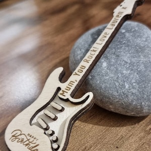 Gitarren Geschenkgutschein, Musikliebhaber Ticket, alternatives Ticket, Musik Event, Holzgitarre Andenken, E-Gitarre Geschenkideen, Show