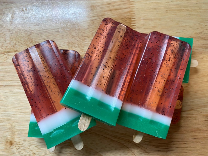 Watermelon popsicles soap image 2