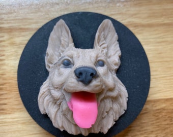 3D German Shepherd soap