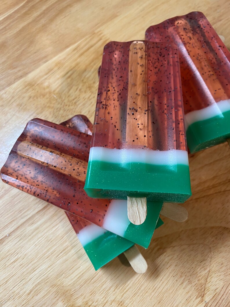 Watermelon popsicles soap image 1