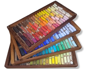 Modular/Stackable Pastel Boxes - Medium Size - (Each module holds 100 half sticks of pastel) - No Pastels Included