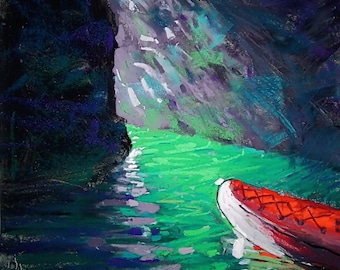 La lumière Magnifique - Ireland Co. Wexford Hook Head - Original Soft Pastel Painting 10x9 »