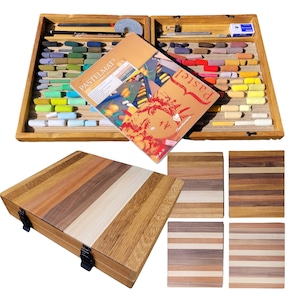 Travel Pastel Box / Plein Air Pastel Box (Holds 170 half sticks of pastel plus supplies) - No Pastels Included