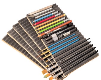 Artist Tool Holder - For pencils, pastels, brushes, tools, stumps, etc - Perfect addition to any studio