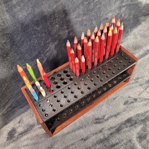 Benutzerdefinierter Pinselhalter hält bis zu 84 Pinsel, Bleistifte, Marker, Werkzeuge, Töpferwerkzeuge usw. Caddy-Organizer, Aufbewahrung Bild 9