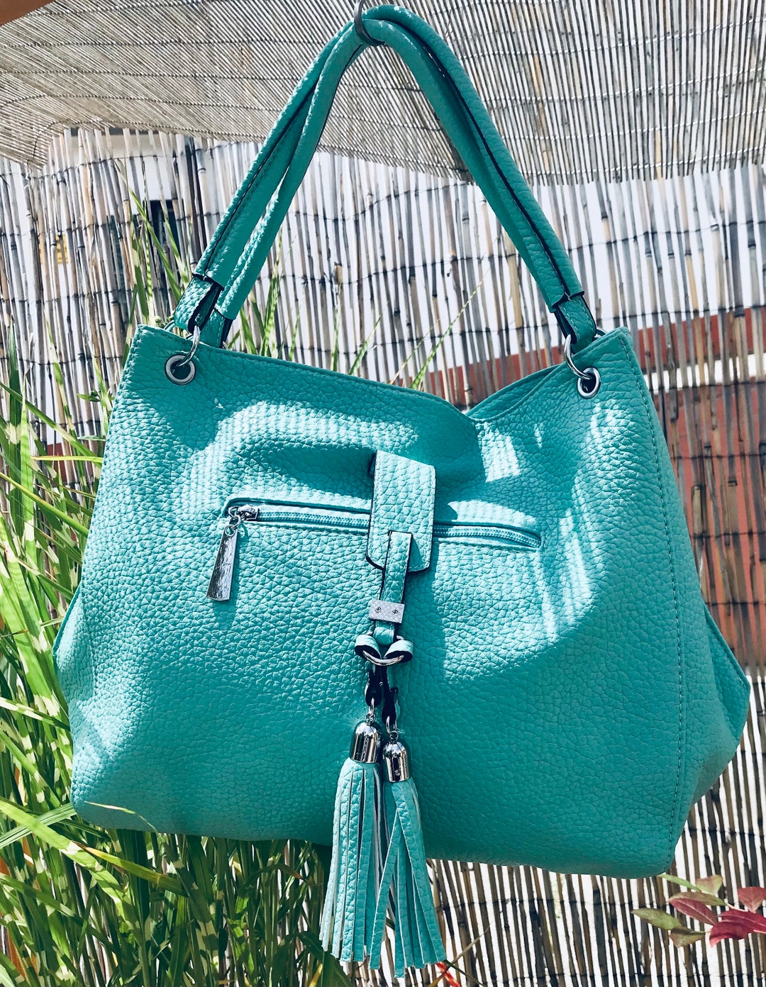 Crossbody Shoulder Bag, Turquoise - Etsy