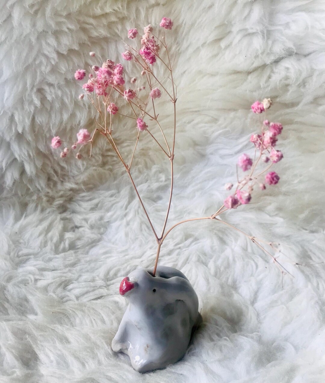 Small Ceramic Rabbit Vase - Etsy