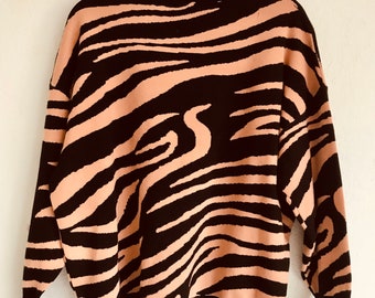 Sweater with zebra pattern