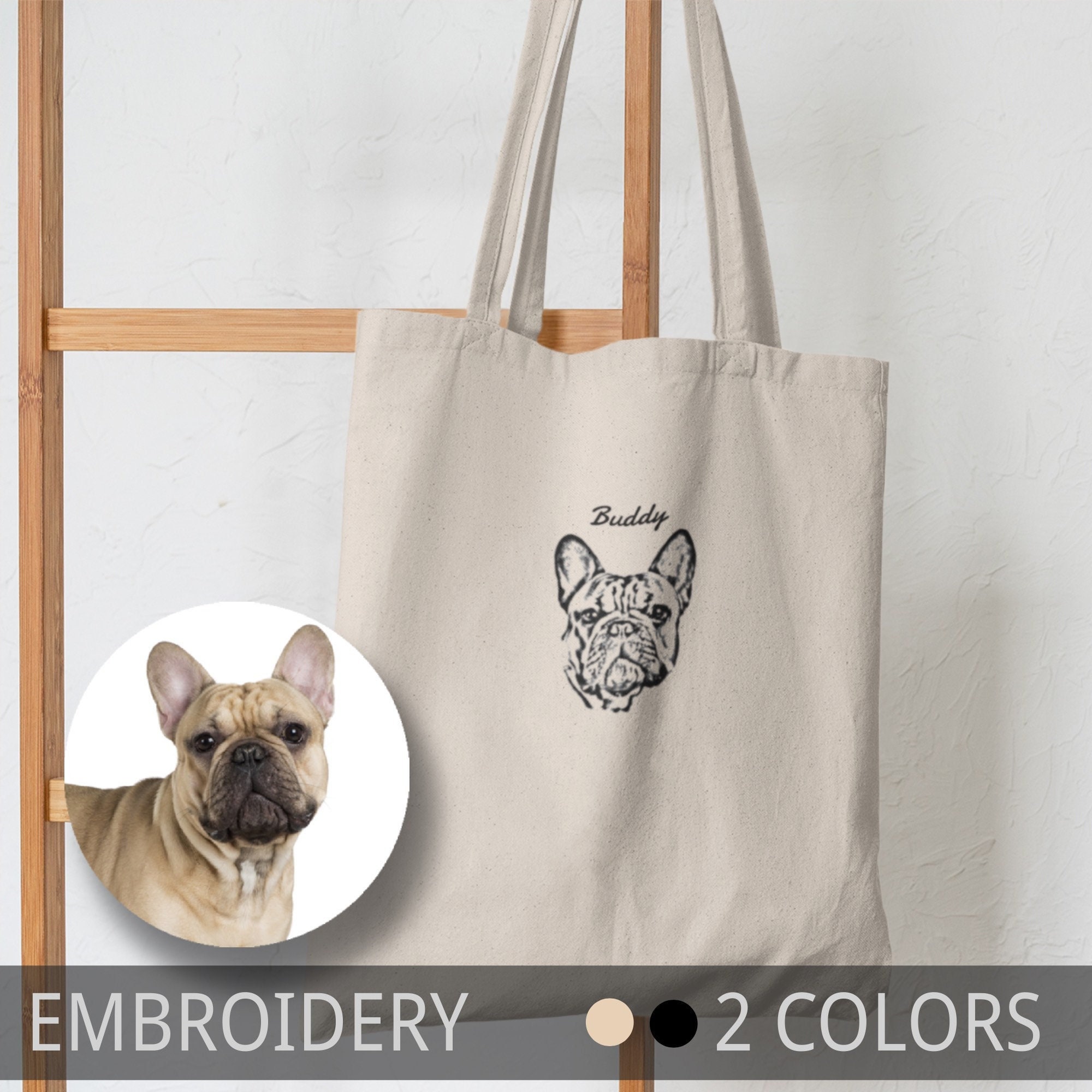 Dog mum tote bag with a dog name/Christmas gift/Paw prints tote bag/Dog lover birthday gift/Gift for her/Gift for pet lovers 