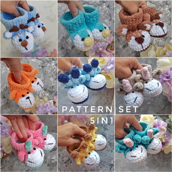 Crochet pattern baby booties, Unicorn slippers pattern, Baby boots crochet pattern PDF, Unicorn shoes pattern, Beginner Crochet Pattern