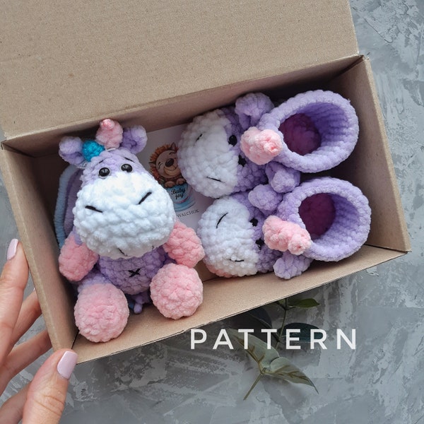 CROCHET PATTERN Baby Booties Unicorn and toy Unicorn, Baby Shoes tutorial PDF