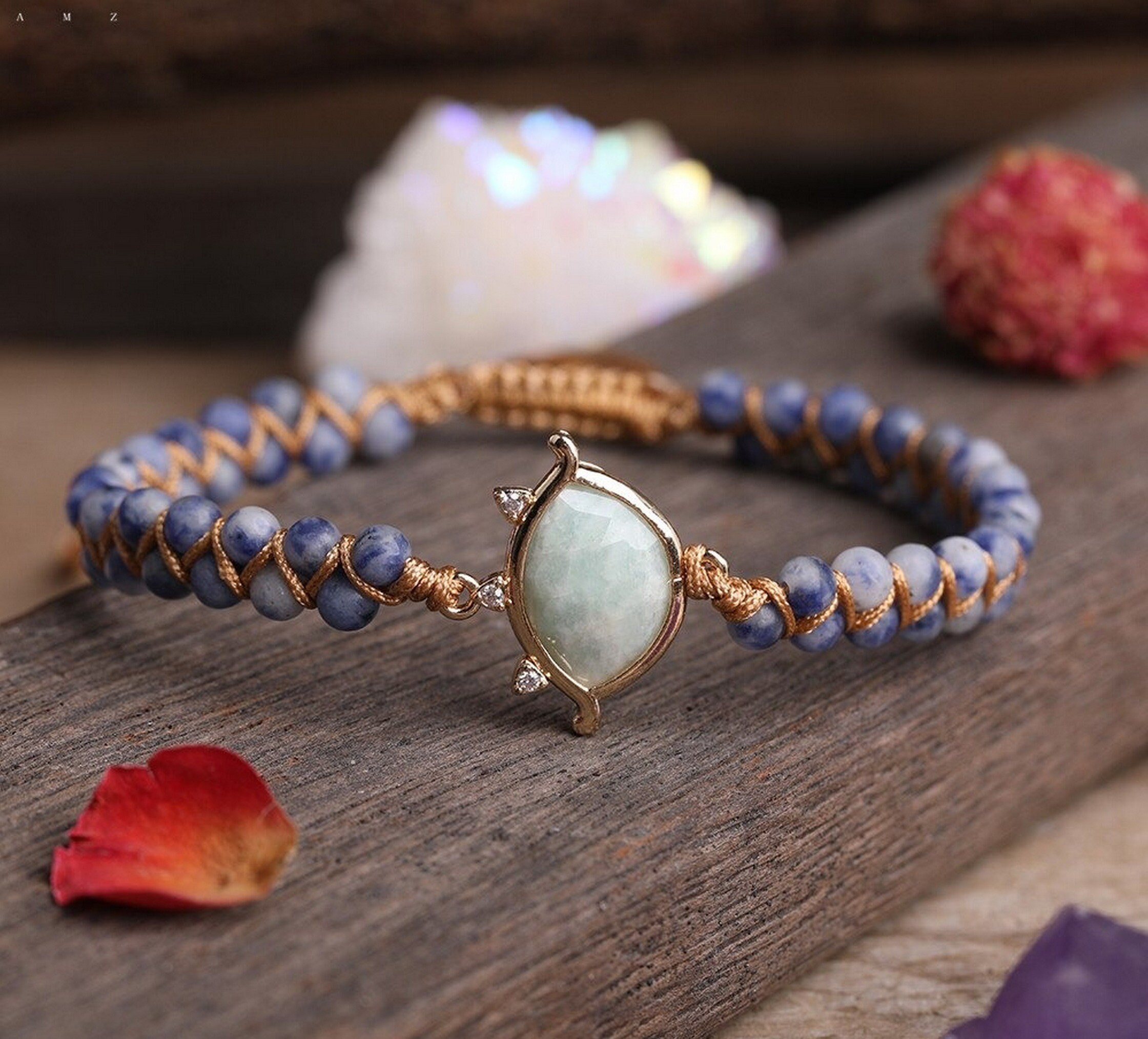 Healing Crystal Bracelet Natural Stone Bracelet Charm Etsy