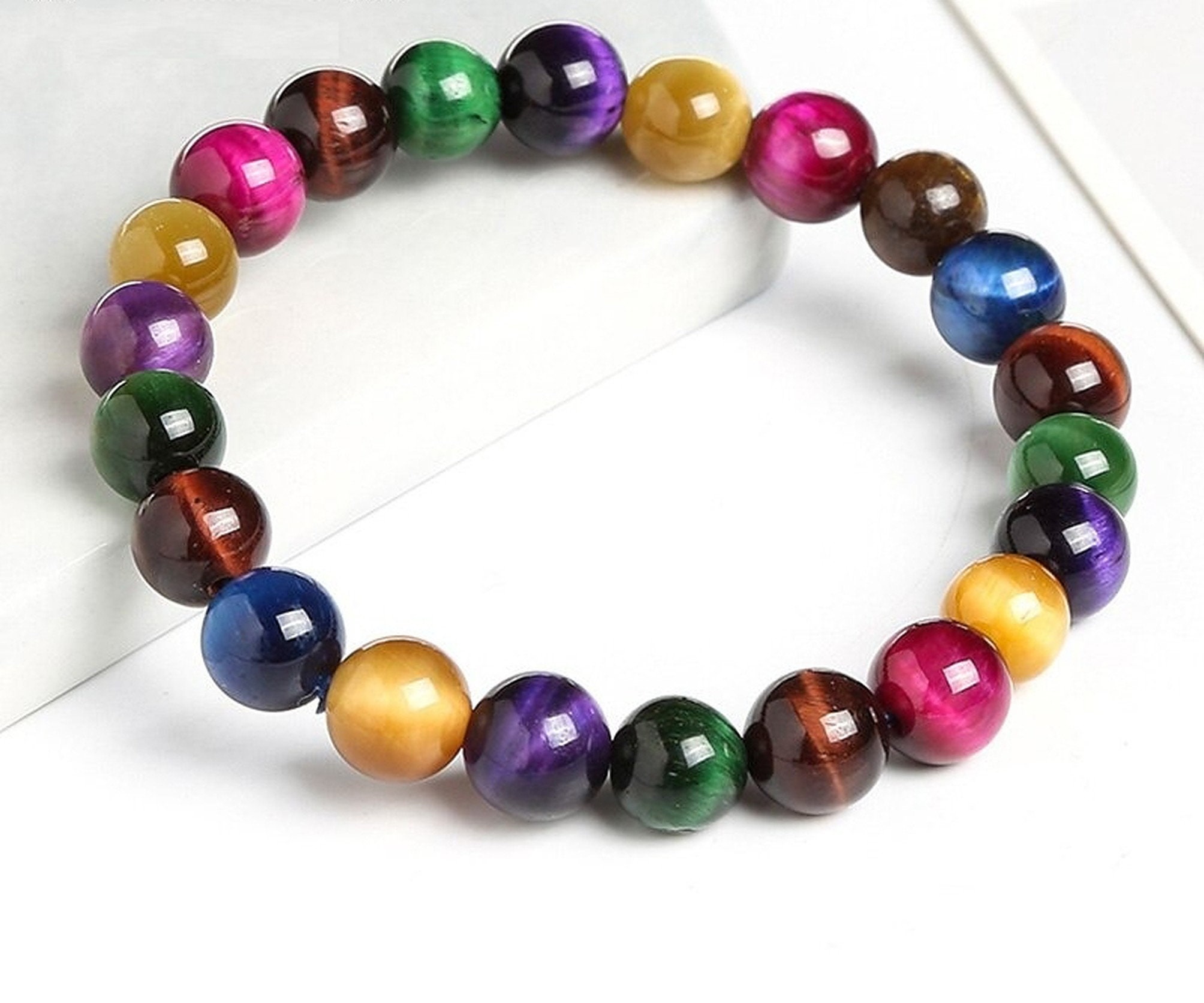 Multi Color Tiger Eye Bracelet Tiger Eye Bracelet Tigers Eye