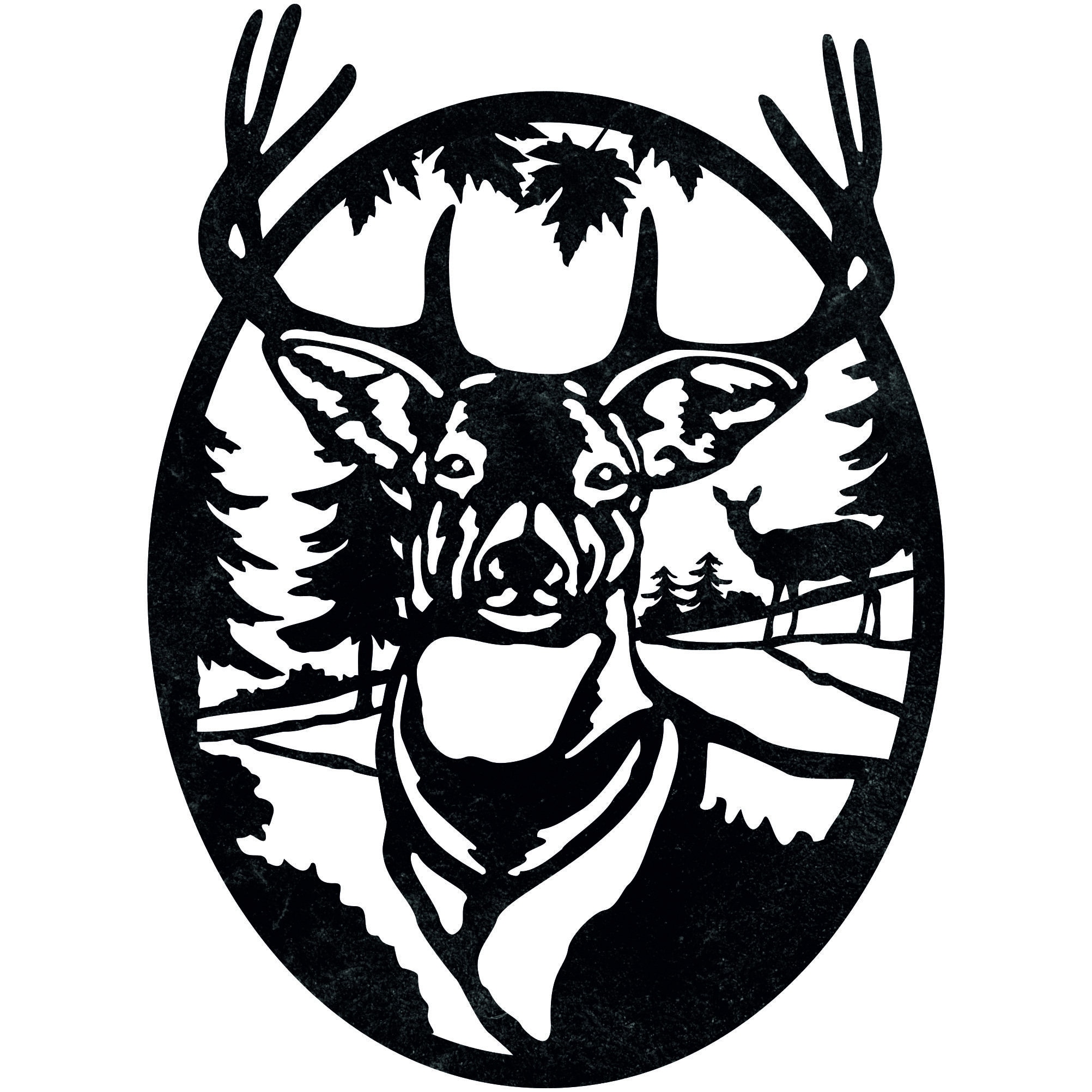 Deer Head Dxf File Svg Jpg Instant download  Etsy