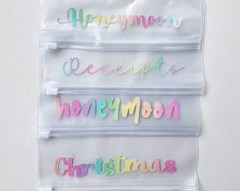 Standard Budget Binder Envelopes: Rainbow Vinyl Cash Wallets