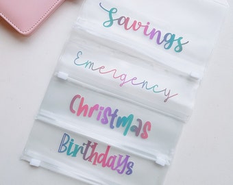 Personalized Cash Envelopes: Sinking Funds Money Wallets