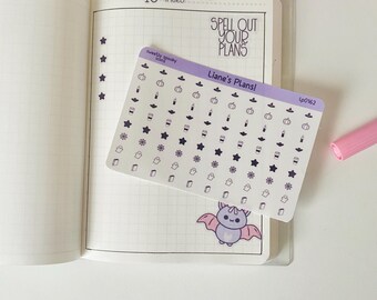 Mini Icons Sticker Sheet – Sweetly Spooky Pastel Halloween Planner Stickers