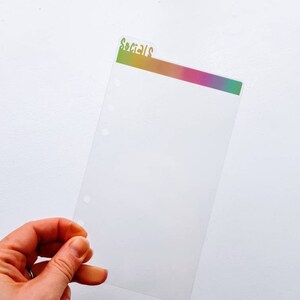 Top Tab Planner Dividers, Rainbow Planner Inserts, Planner Accessories ...