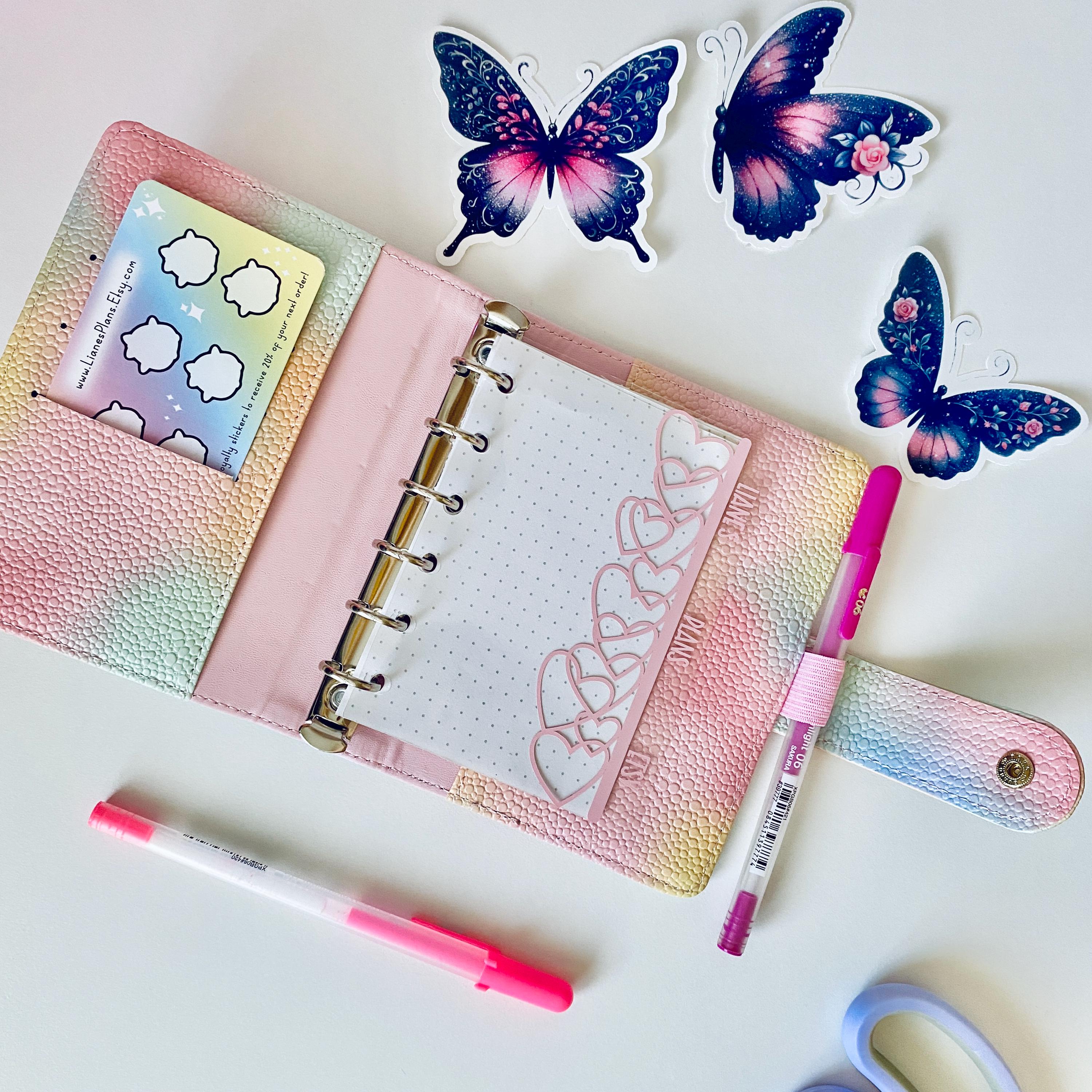 Pastel Heart Planner Dividers: A5 A6 A7, Ring Binders and Disc Journal ...