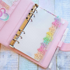 Separadores transparentes para planificadores - Mariposa arcoíris, insertos para planificadores, divisores A5, insertos de anillas A6, insertos B6, planificador de bolsillo, regalos para planificadores