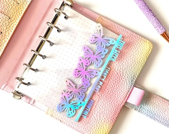 Butterfly Planner Dividers, Side Tab Page Markers, A5 A6 A7
