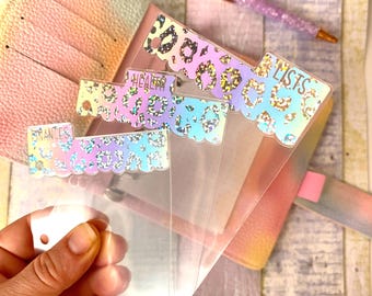 Rainbow Leopard Planner Dividers: A5, A6, B6, Pocket, Personal, Happy Planner