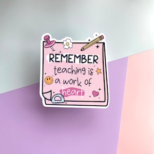 Adesivo didattico, simpatico pianificatore di giochi di parole fustellato, decalcomanie per laptop del docente, decorazione carina per bottiglia d'acqua regalo, posta felice per gli insegnanti
