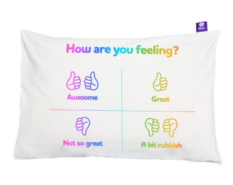 Rainbow PepTalk® Pillow / Time To Talk / Build Self Confidence / Tackle Children's Anxiety / Talk More Worry Less