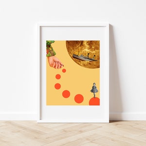 Printable Collage Digital Wall Art Fantasy Collage Surreal Wall Art Unique Wall Art Print at Home Art Vintage Digital Collage Art