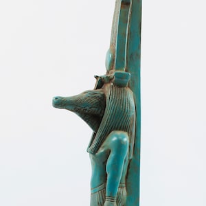 Egyptian SOBEK statue - The Protector of Mothers and Children TAWERET ( Sobek ) Wearing the sun disk (Symbol of HATHOR) - Altar statue