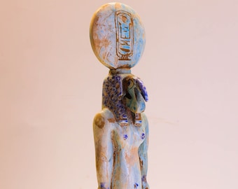 Pieza rara de la estatua del dios Thoth, dios de la escritura y la sabiduría, estatua hecha a mano en Egipto.