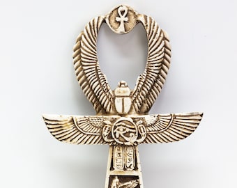 Ägyptischer geflügelter Ankh, handgefertigter Ankh-Schlüssel, Schlüssel des Lebens, mit Sorgfalt und Liebe in Ägypten hergestellt!