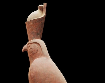 Sehr große ägyptische Gott Horus Statuette, Horus Statue, Gott des Himmels, ägyptischer Horus, Falkengott. aus Fiberglas - made in Ägypten