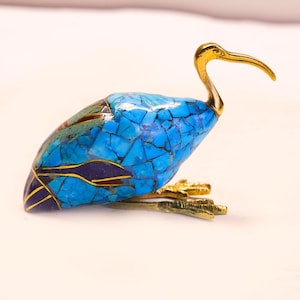 Gemstones Ibis Thoth figurine, Egyptian Ibis bird, God Thoth Ibis form, handmade in Egypt with care and love