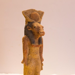 Egyptian Goddess Hathor Statue in the cow form, Made by Egyptian hands.