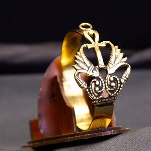 Bracelet of Ankh and lotus flower, handmade in Egypt with care and love