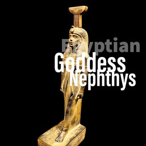 Rare Egyptian Goddess Nephthys Statue - Made In Egypt
