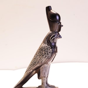 Beautiful Egyptian God Horus statuette, Horus statue, Falcon God.