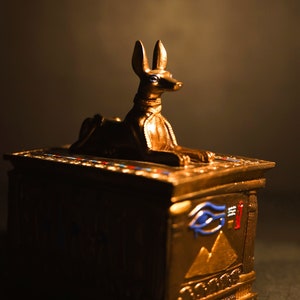 Egyptian Anubis Shrine as Jewelry Box - Jewelry Box with Anubis