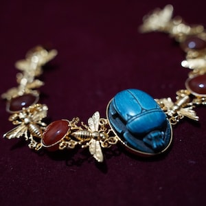 Brilliance: Bracelet with Scarab - Ancient Egyptian Jewlery, made in Egypt
