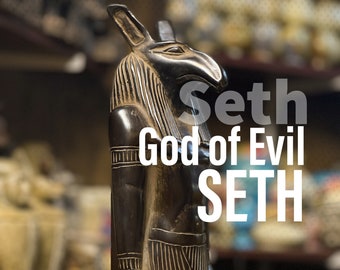 Large Ancient Egyptian God Seth, Egyptian Seth statue.