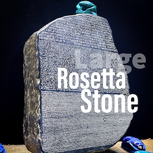The Rosetta Stone Replica - Handmade Basalt Wall Relief for The Rosetta stone.