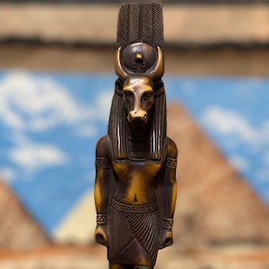 Manifest Goddess hathor statue , Cow Goddess in Ancient Egypt , Made in Egypt