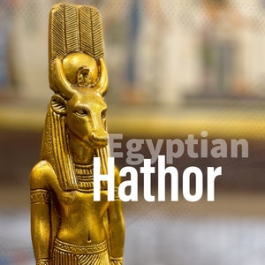 Replica Goddess Hathor Statue in the cow form , Made by Egyptian hands