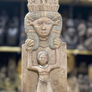 Egyptian Goddess Hathor, Goddess Hathor with her Naos, Goddess of solar, Goddess of the Sky.