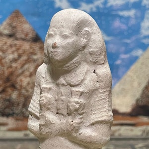 Egyptian Hathor statue - Hathor Sistrum - Cow goddess - Ancient Egyptian Hathor - Replica Hathor - Egyptian Scarab