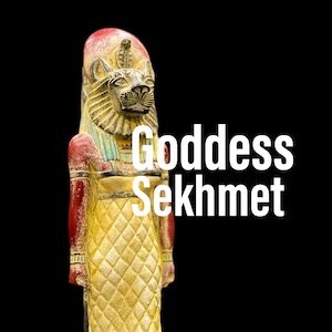 Increíble estatua de la diosa Sekhmet - Diosa del poder - Sekhmet egipcio - Esculturas Sekhmet - diosa león - Hecho en Egipto